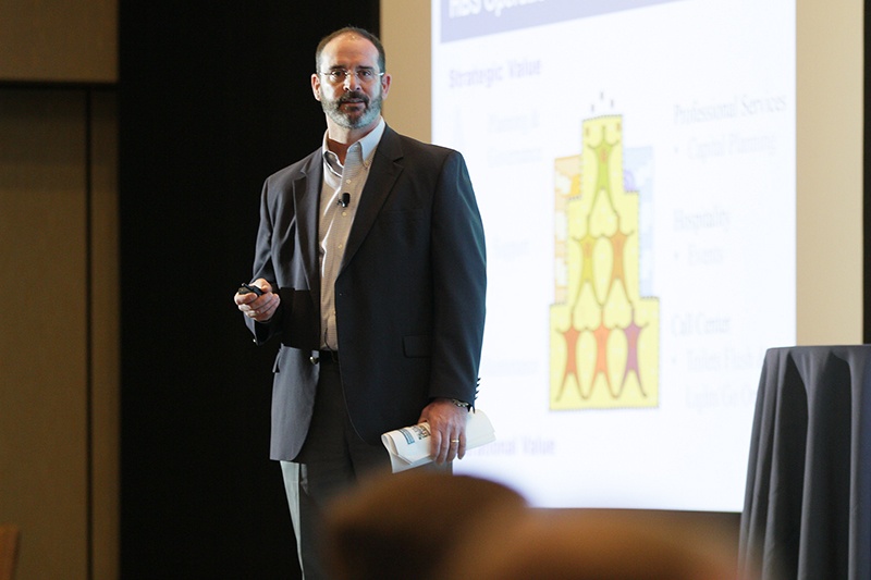 Andy O’Brien of Harvard Business School speaking at Higher Ed Facilities Forum